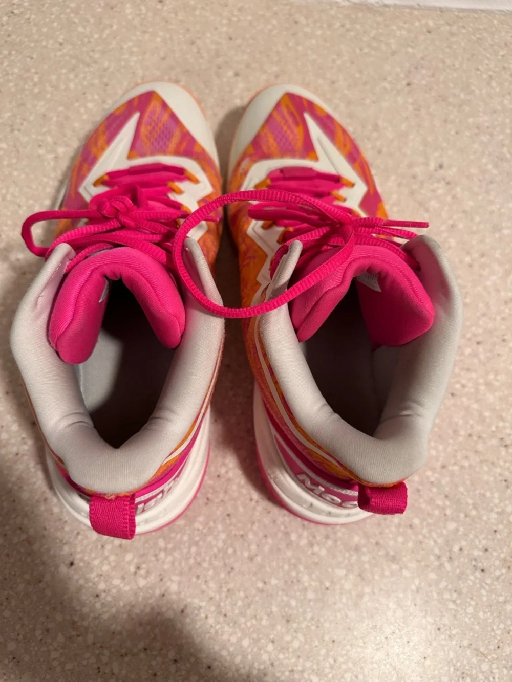 Moolah Neovolt Pro V2 Pink Orange White Basketball Shoes Women's Size 11 GUC